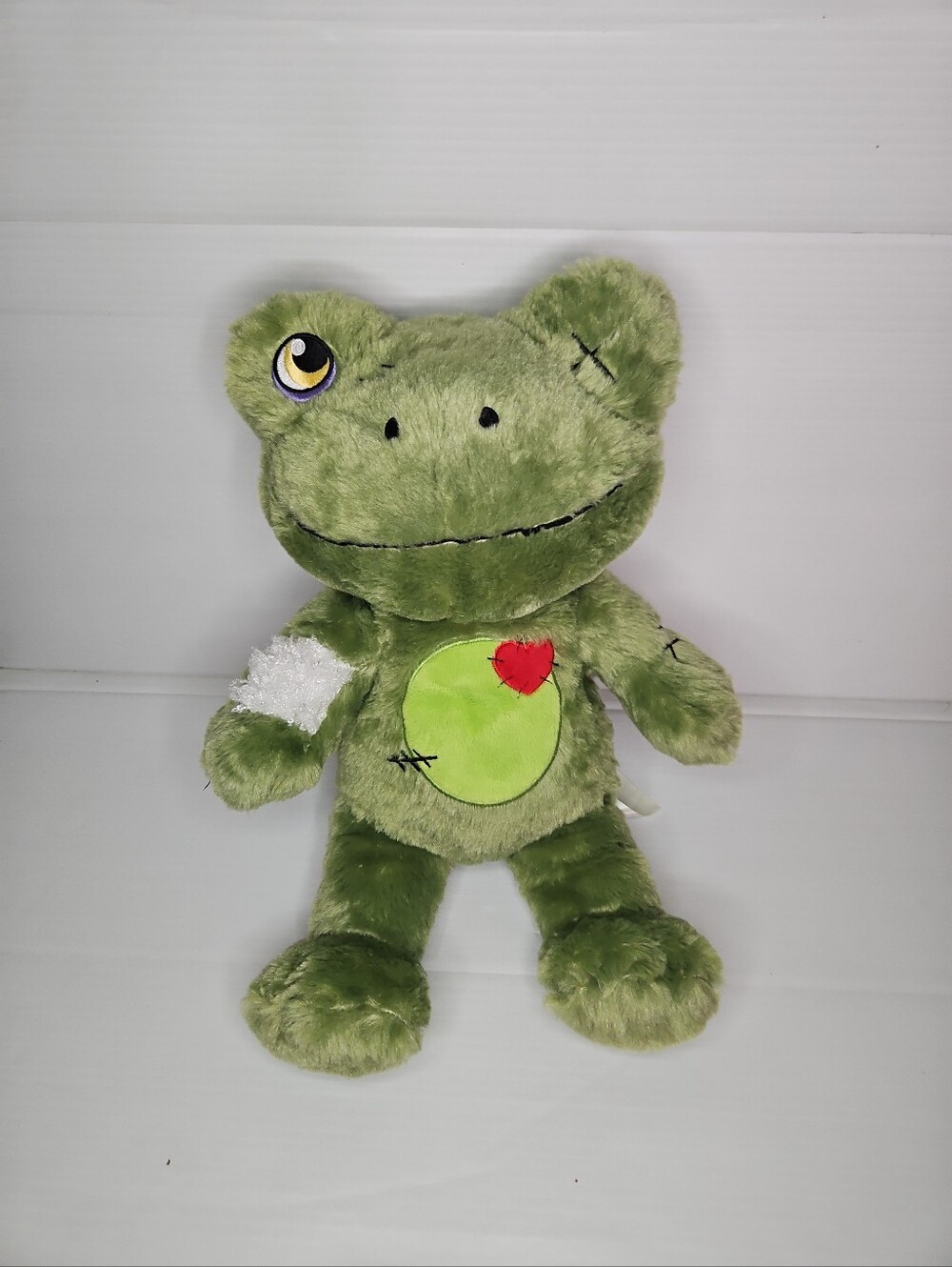 Build-A-Bear Zombie Frog Plush 18" Dark Green Unstuffed Halloween 2023 EUC